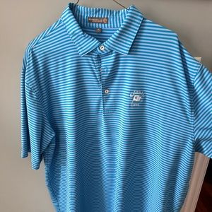 Large striped Peter Millar Summer Comfort Polo. EUC